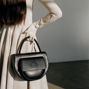 Arch Handle Luna Bag with Side Pocke